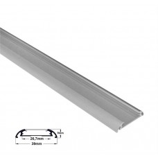electrice olt - profil aluminiu,pentru banda led, aparent, oval, lat, 1m - lumen - 05-30-0530